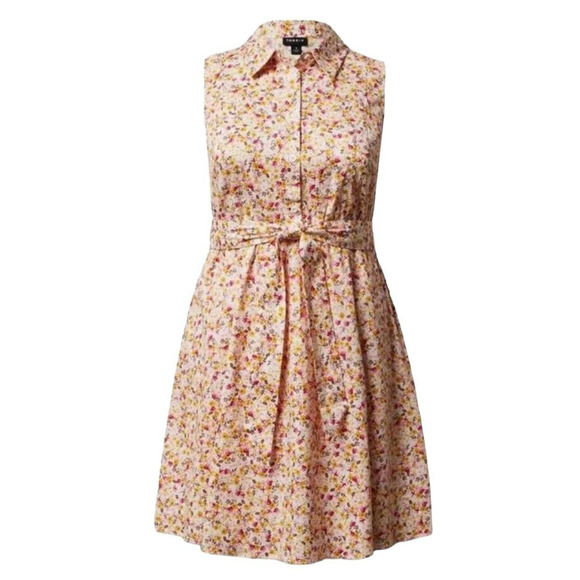 Torrid Women Sunshine Ditsy Floral Poplin Collared Shirt Dress Size 4X 26-28 NWT - Picture 1 of 4